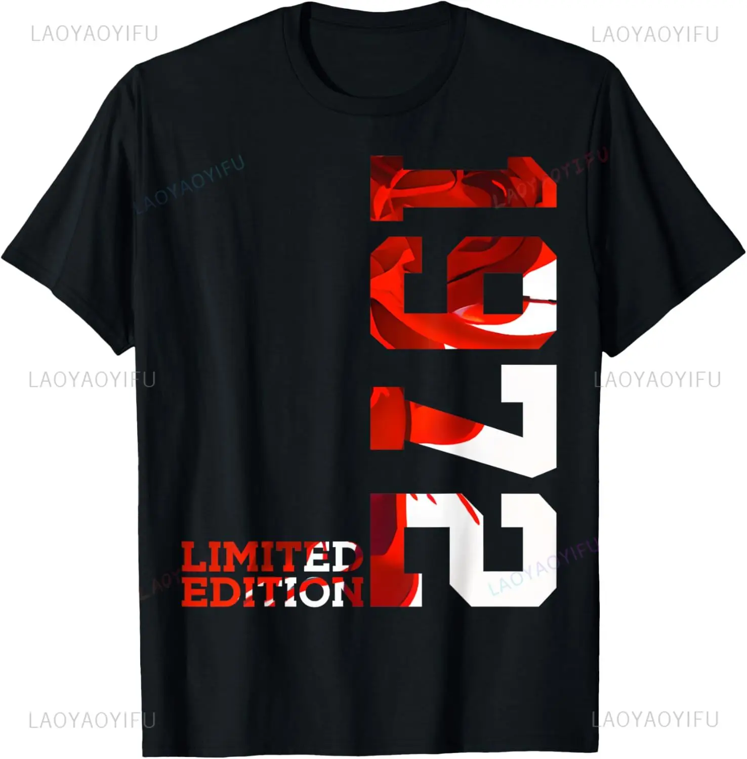 1972 طبعة محدودة 53th عيد ميلاد ولد 1972 للجنسين الرقبة تي شيرتات قصيرة الاكمام ملابس شخصية غير رسمية قمصان الشارع الشهير #3