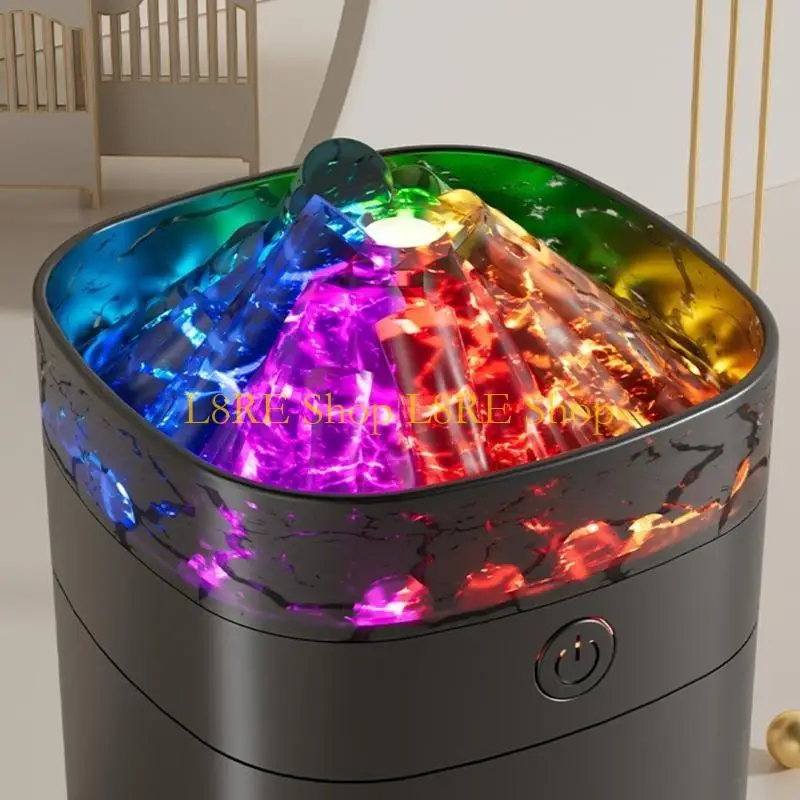 L8RE Portable Mini Volcano Humidifier 300ml Small Humidifier Cooling Mist Desktop Humidifier for Baby Bedroom Travel Office