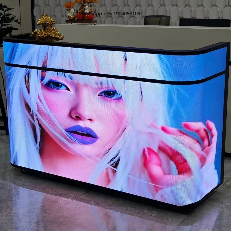 Customized Shape GOB LED Desktop Screen for Exhibition Hotel Bar Front Desk DJ Desk Concert Portable Counter LED Display Screen