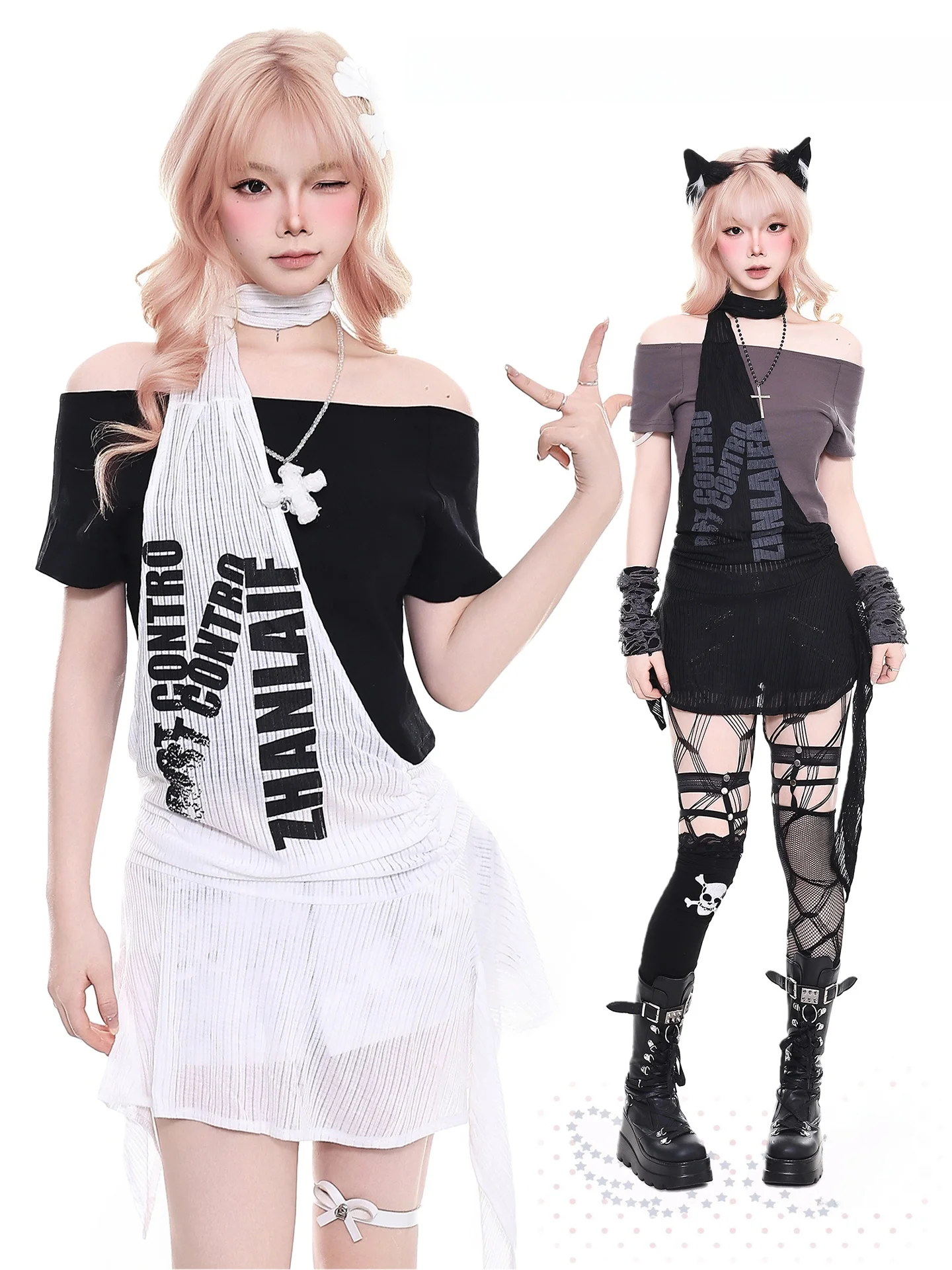 

Женская летняя повседневная асимметричная футболка-обманка с эффектом двухслойности, в стиле пэчворк, с принтом Citrus Marmalade YO Spicy Girl, винтажная, приталенная, без рукавов