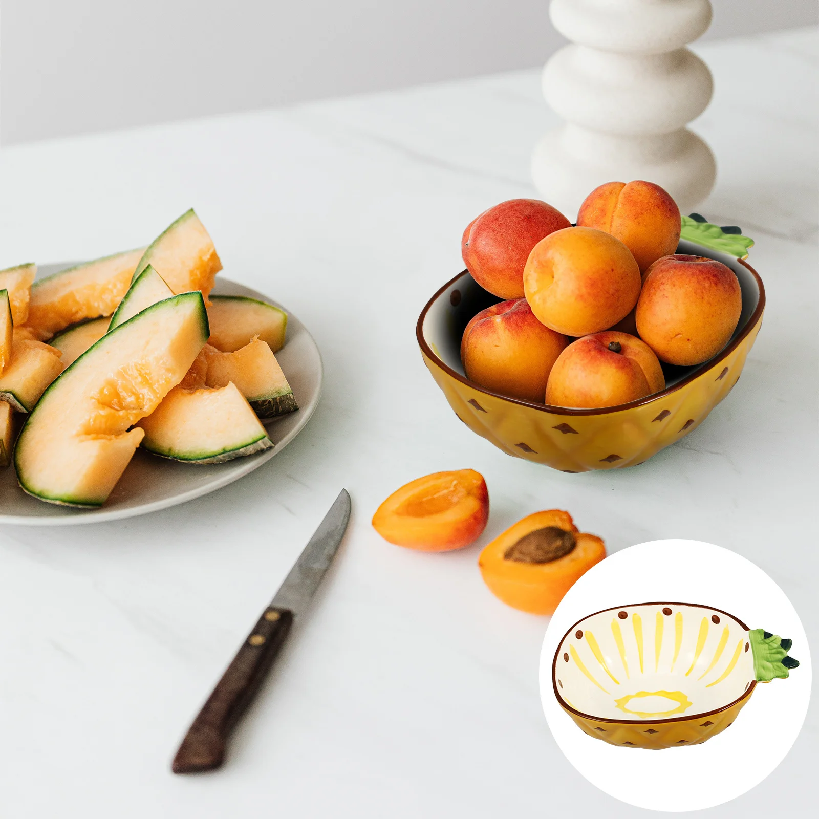 

1 шт., креативная керамическая салатница в форме фруктов, милая десертная тарелка для детей, закуски и закуски, сервировочная миска для салата