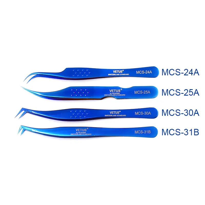 High Precision Eye Lashes Tweezers Super Hard Anti-static Volumn Eyelash Extension Makeup Tools Excellent Closure Lash Tweezers