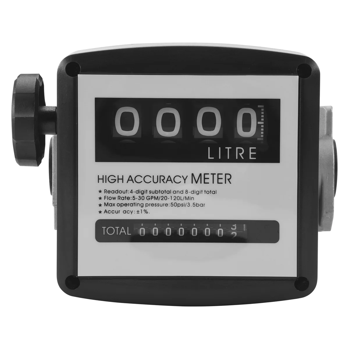 

Mechanical Fuel Gauge 4-Digit Fuel Flow Mechanical Fuel Flow Meter 25Mm (1 inch Internal Thread) 5-30 GPM/20-120L/Min