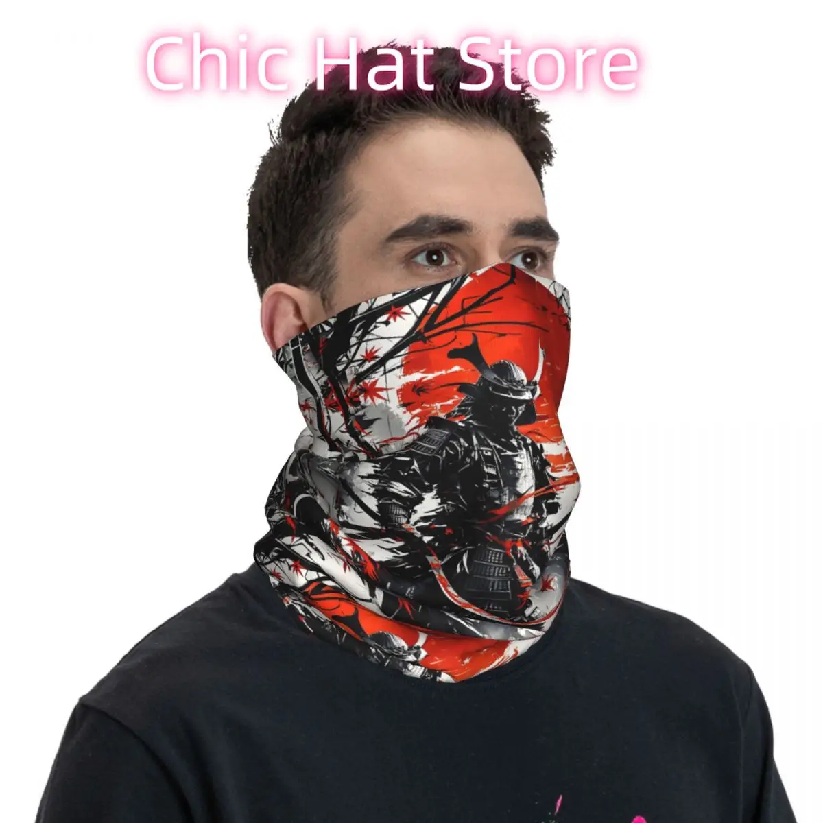 일본 사무라이 반다나 넥 커버 랩 스카프 발라클라바 사이클링 유니섹스 성인용 통기성