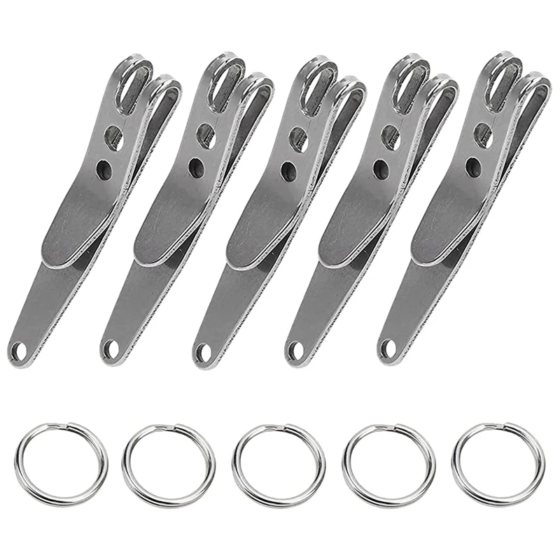 2X Clip multiuso portachiavi strumento Clip sospensione con moschettone perfetto per appendere strumenti EDC, torce elettriche ecc.