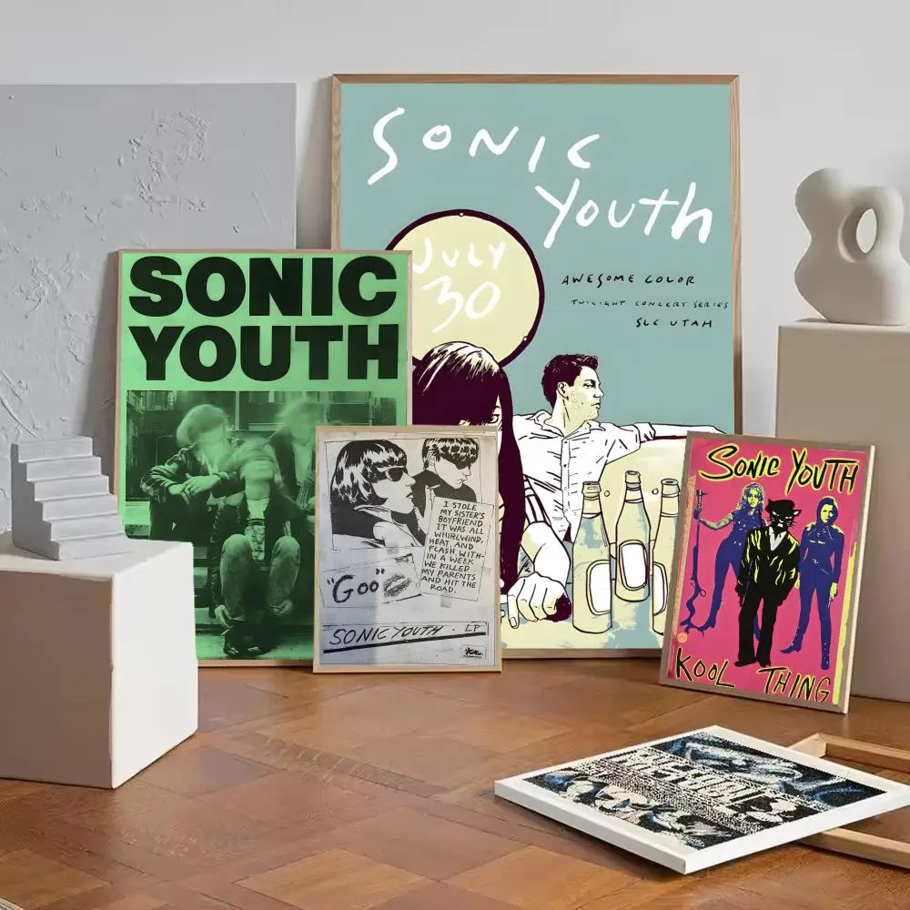 التجريبية روك المغني سونيك الشباب الفرقة المشارك ملصق جدار يطبع لغرفة المعيشة غرفة نوم مكتب هدية تزيين المنزل #2