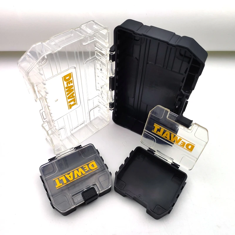 DEWALT TSTAK حافظة أدوات صعبة صغيرة سوداء متوسطة 1 قطعة صغيرة 2 قطعة مجموعة متعددة الوظائف تكويم هارد شل صندوق تخزين أجزاء