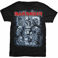 2025 Hot Sale Iron Maiden Printed Pattern T-Shirt Nine Eddy Black Men's Classic Rock Metal Band Crew Neck Short Sleeve T-Shirt
