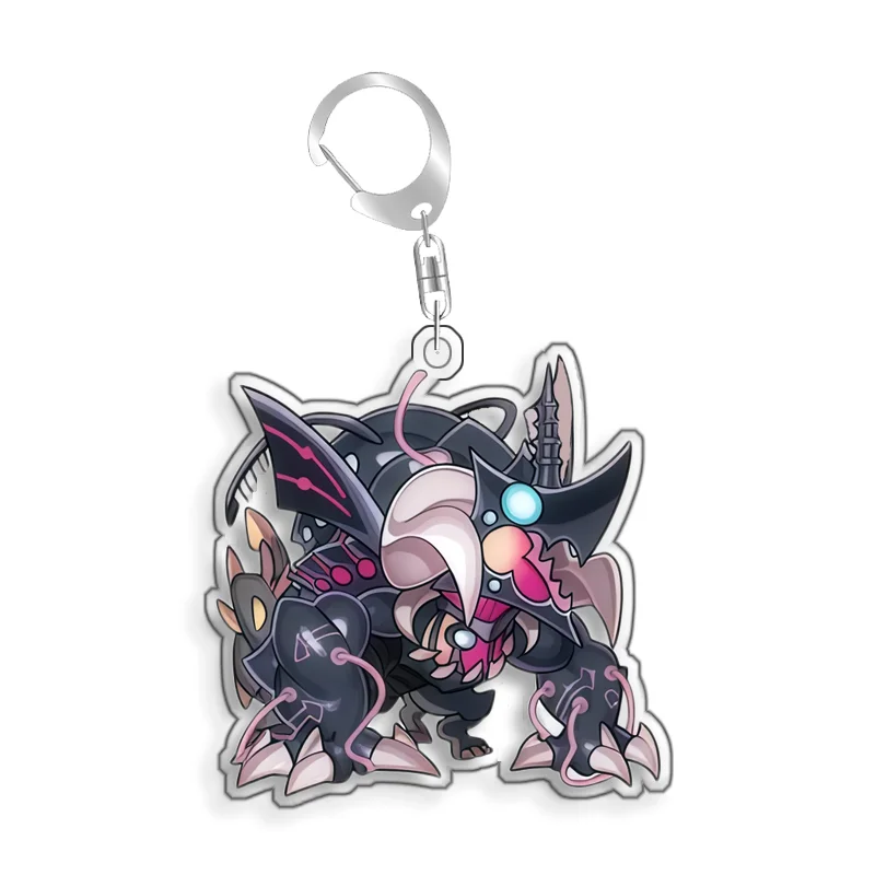 For Yu Gi Oh Blue Eyes Ultimate Dragon Armed Dragon LV5 Yugi Mutou Acrylic Selfmade Cartoon Anime Keychain Pendant Toy Gift