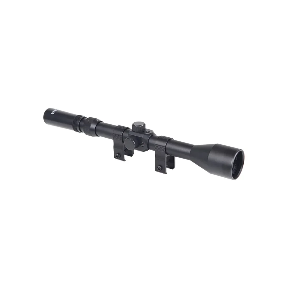 Mira telescópica para Rifle táctico, mira óptica para Airsoft con riel de cola de Milano de 11mm para caza, 3-7x28 3-7x20 4x28 4X20