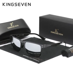 KINGSEVEN Luxury Aluminum Sunglassses For Men Retro Rectang Polarized UV400 Glasses Driving Sports Women New Fashion Accessory