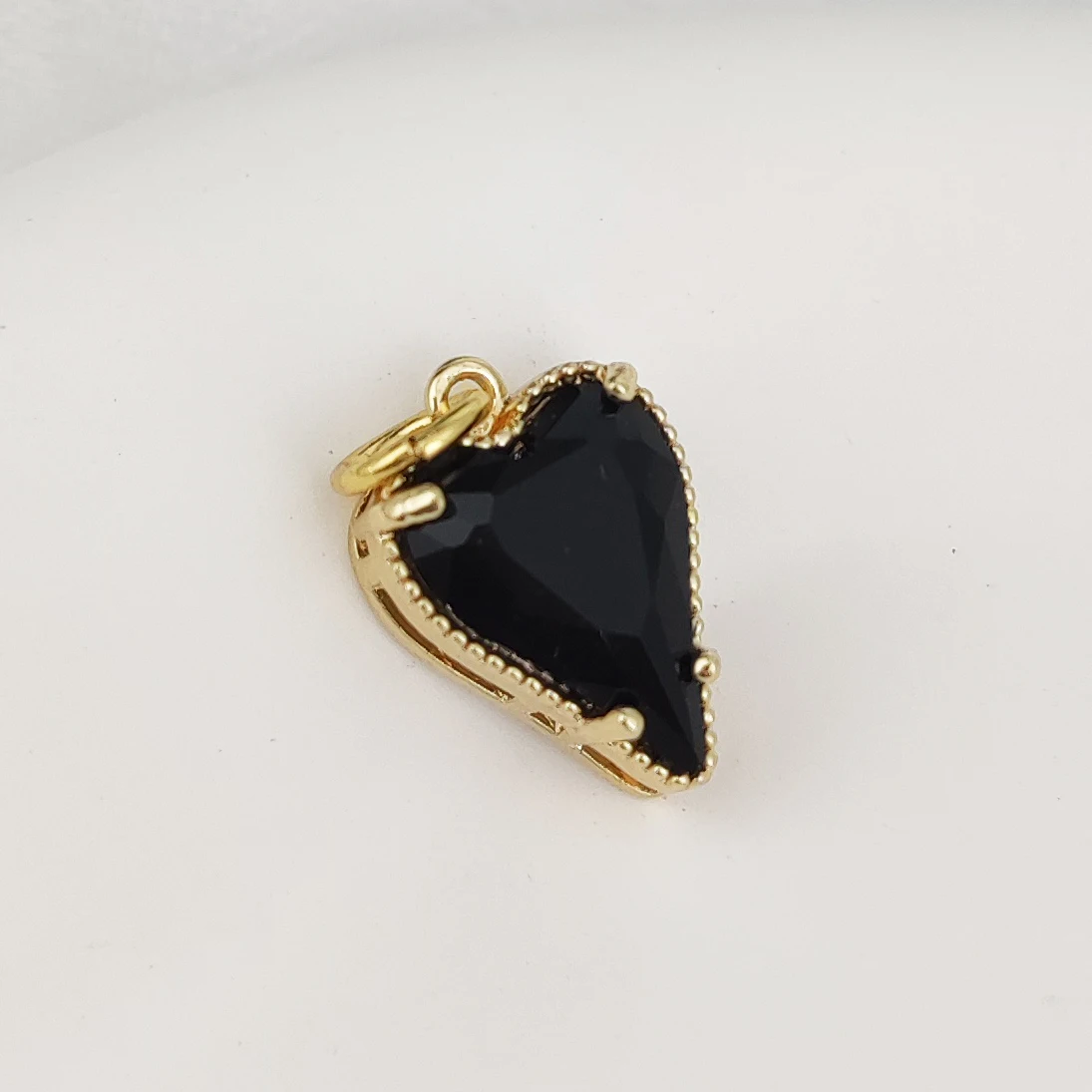18k Gold Plated Inlaid Cubic Zirconia Pumpkin Cart Camera Black Heart Square Shape Alphabet Pendant for Women Girl DIY Jewelry