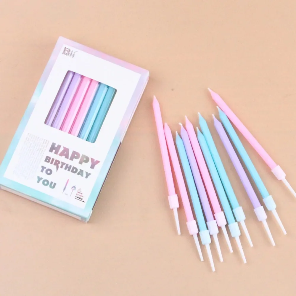 10/12pcs, Birthday Candles, Candy Color Birthday Party Photo Props, Rainbow Cake Decorations, Anniversary CakeCandles