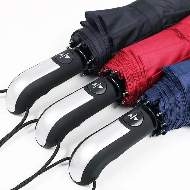 

Business Durable Wind-Resistant Large Folding Umbrella Anti-Rebound UV Protection Sunshade & Rain Umbrella