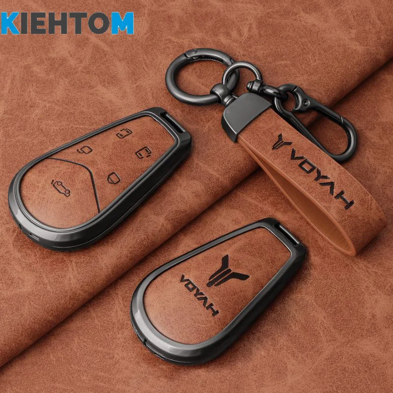 Zinc Alloy Key Fob Cover for 2024 Voyah Dreamer Dream Free Galvanized PHEV EV Car Remote Protective Case Keychain
