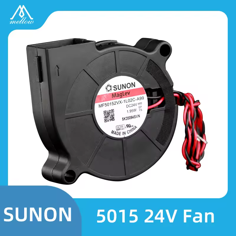 Mellow 3D Printer Accessories Sunon 5015 24V Blower Fan Double Bearing Fan Centrifugal DC Cooling Turbo Fan 5015S