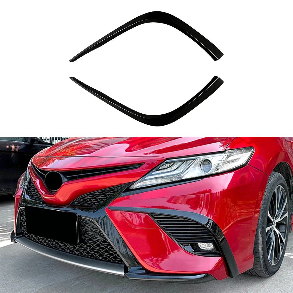 

For Toyota Camry 8th 2018-2020 Front Bumper Lip Splitter Fog Lamp Grill Spoiler Cover Air Vent Wind Knife Body Kits