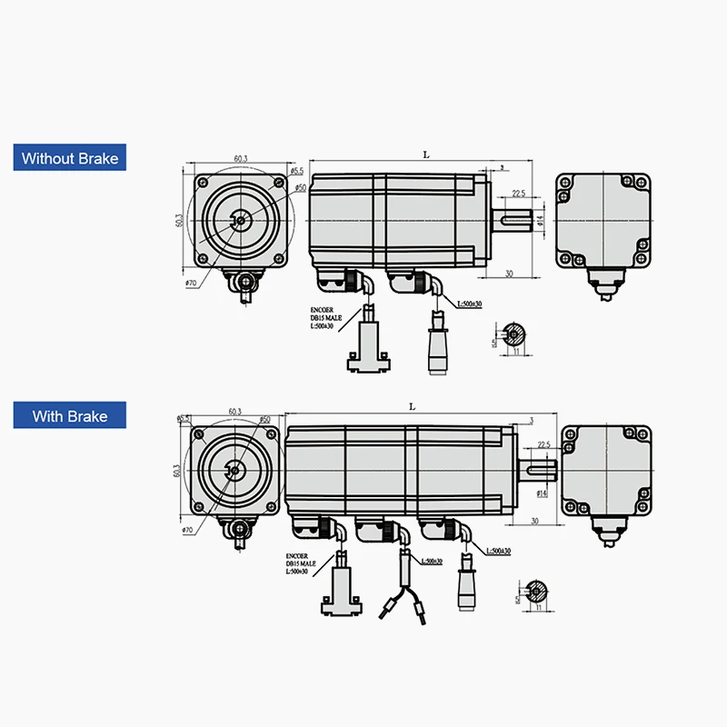 Servomotore elettrico per giradischi PrimoPal 60mm 20 Kg 35kg 50kg Servomotore brushless CC 400w 550w 600w con azionamento