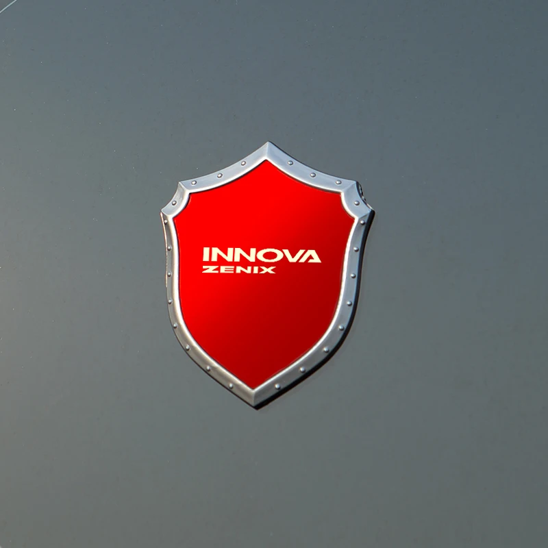 

3D shield car stickers Metal stainless steel car accessories auto for toyota INNOVA ZENIX
