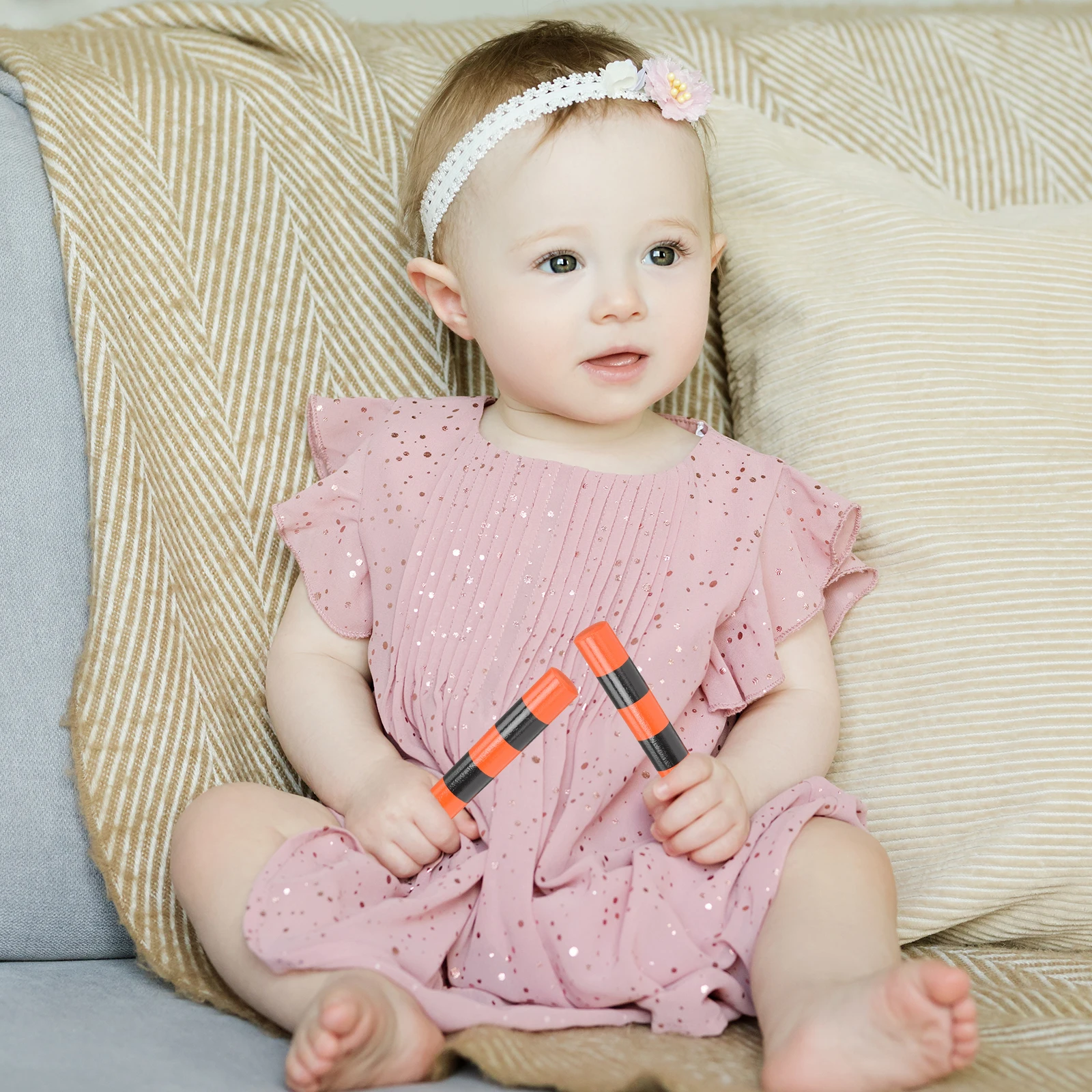 

2Pcs Rhythm Sticks Wooden Rounded Edges Educational Music Instruments for Kids Classroom Early Learning Creativity Development