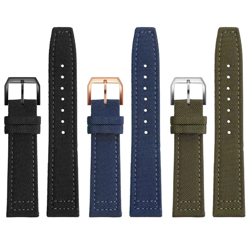 ผ้าใบไนลอนนุ่ม Cowhide นาฬิกาสําหรับ IWC Portofino นักบินโปรตุเกส 20/21/22 มม.Underskin สายนาฬิกาหนังแท้