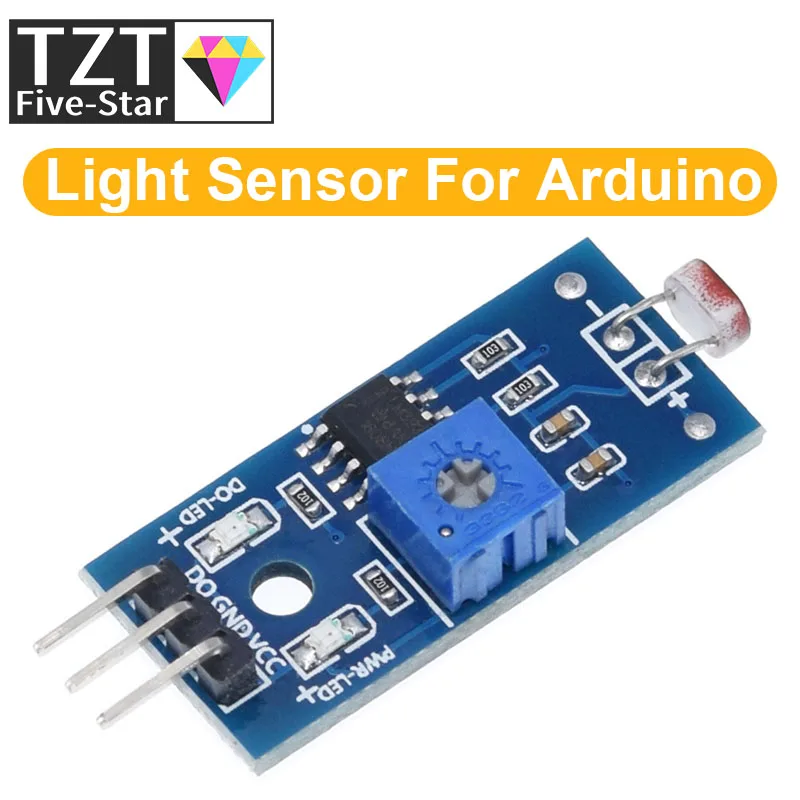 TZT Photosensitive brightness resistance sensor module Light intensity detect New For Arduino