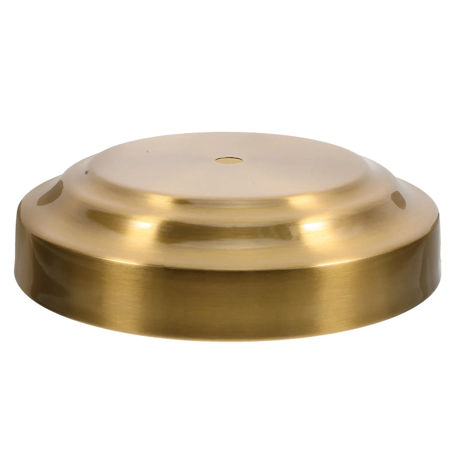 

Copper Round Table Lamp Base Solid Metal Smooth DIY Desk Stand Bedroom Living Room Office Night Lamp Holder Display Light Parts