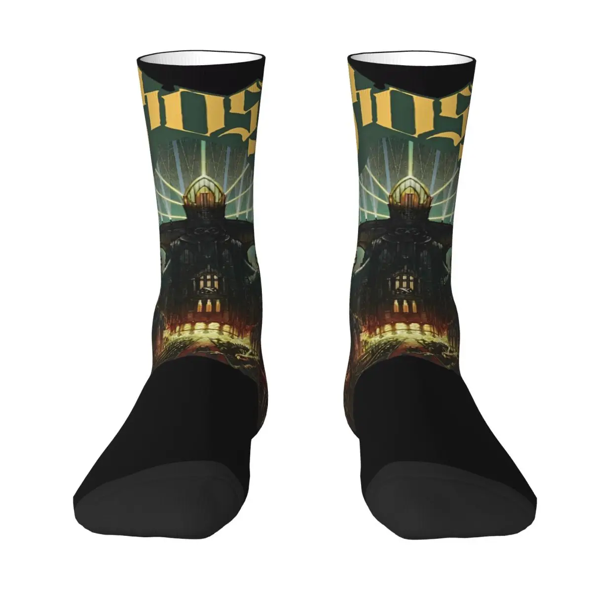 Ghost Rock Music Band Socks Skull Funny Stockings Winter Anti-Slip Men Socks Medium Soft Graphic Climbing Socks