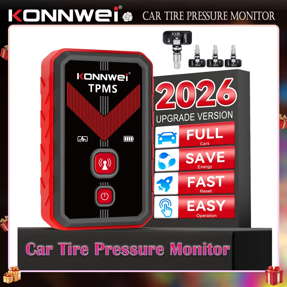 2026 KONNWEI TK100 TPMS Tire Pressure Monitor Sensor Activation Programming Car Diagnostic Tool for Universal Vehicle