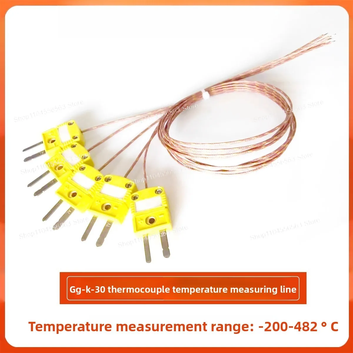 د الحرارية عالية الدقة من النوع K (TT-K-30-SLE) - سلك درجة الحرارة المعزول مع قابس لمراقبة درجة الحرارة الصناعية