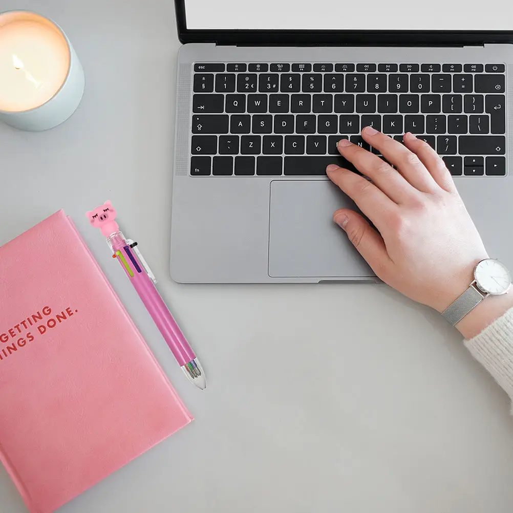 

12Pcs Creative Ballpoint Pens Ergonomic Design Writing Pens for School Office Students Coloring Marking Drawing Use