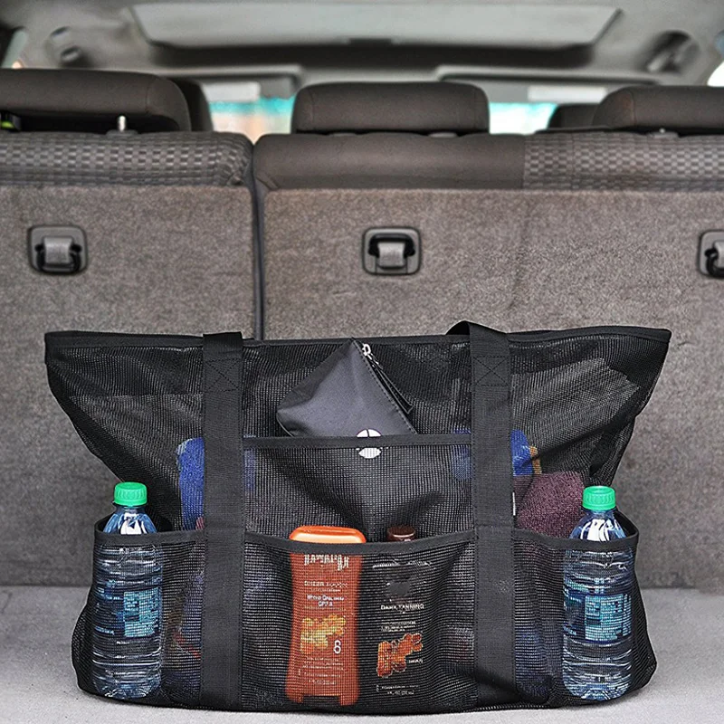 8 bolsos de verão grande saco de praia para toalhas malha durável bolsa de viagem brinquedos organizador à prova dwaterproof água roupa interior saco de armazenamento de natação