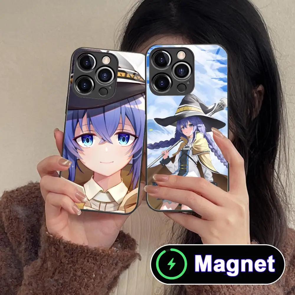 Funda para Teléfono Mushoku Tensei Roxy para iPhone 17 16 15 14 13 12 11 Air Pro Max Plus Mini, Cubierta Magnética de Vidrio