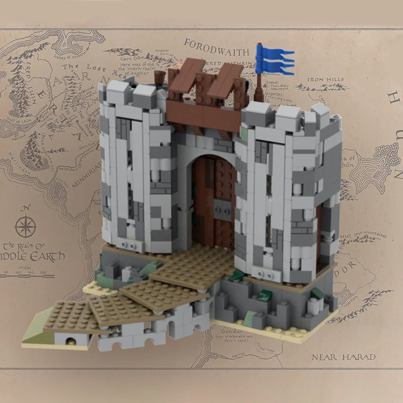 2085 Uds. MOC LOTR Helm s Hobbit profundo y modelo del Señor bloques de construcción juguetes de arquitectura DIY idea creativa regalo de Navidad cumpleaños