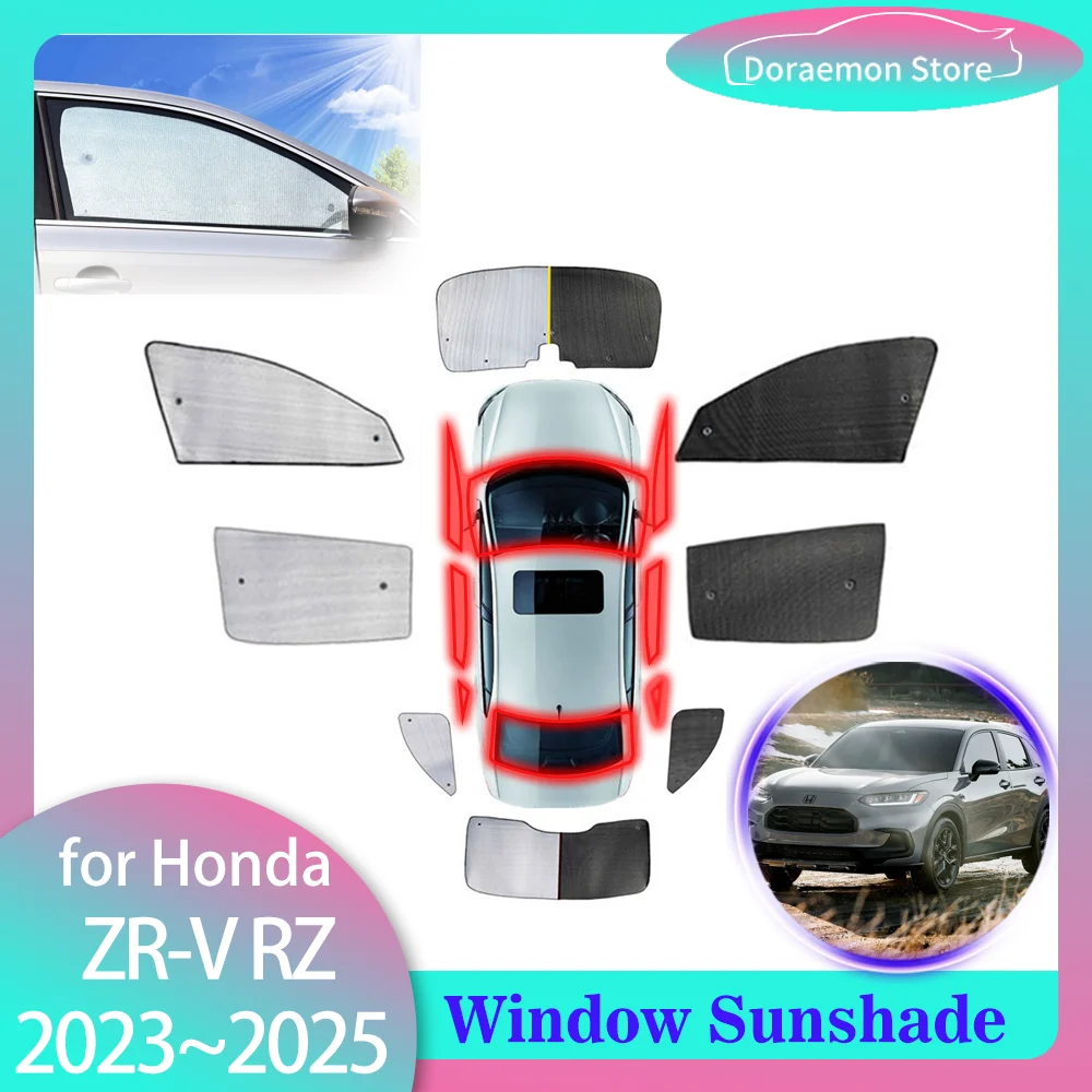 Full Coverage Sunshades for Honda ZR-V ZRV RZ HR-V USA 2023~2025 Front Windows Sun Visor Mat Rear Windshield Curtain Accessories