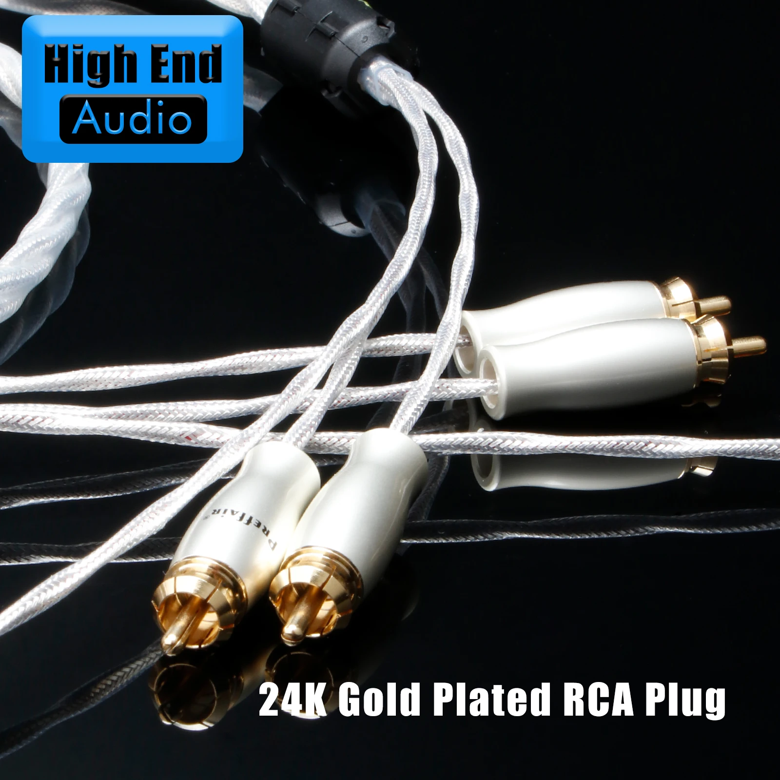 2RCA Cable Phone cable OCC Pure Copper Gold Plug turntable Professional RCA Line For Amplifier DAC TV Cable