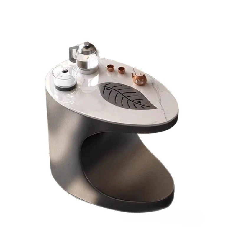 

Balcony small tea table, rock slab tea table and chair combination, minimalist integrated kung fu bubble movable