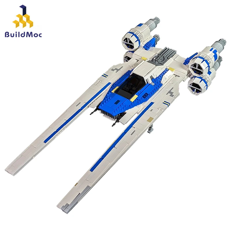 BuildMOC U-wing Starsfighter Support Craft Troop Transport Building Blocks Set UT-60D Space Stars Spaceship Toy for Adults Gifts