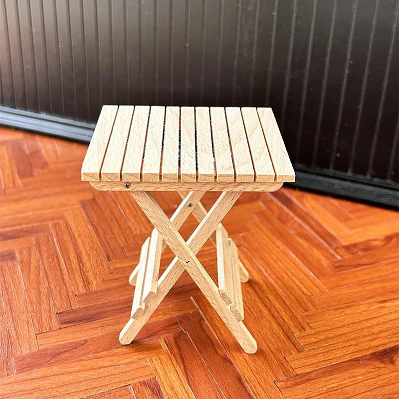 1:6 Dollhouse Miniature Table Foldable Table Coffee Table Model Furniture Accessories For Doll House Decor Kids Play Toys