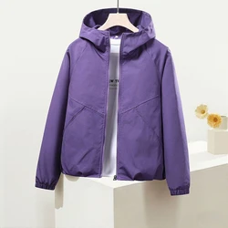 Manteau double face pour femme, veste coupe-vent à capuche, vêtements d'automne et de printemps, robe étudiante, Comb3XL, nouveau, 2023