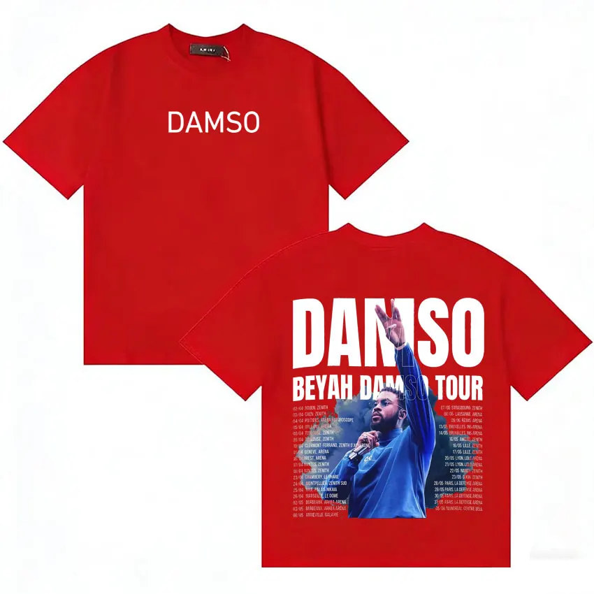 French Singer Damso Beyah 2026 Graphics Album Oversized Hip Hop Short Sleeve T Shirt Mens Women Y2K Cozy Loose Tshrit Streetwear