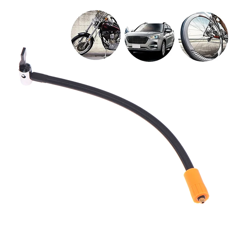 

Hot 1 Piece Fine Thread Inflation Hose Adapter 30CM Car Tire Air Inflator Hose M6 Locking Air Chuck With Standard Tire Valve
