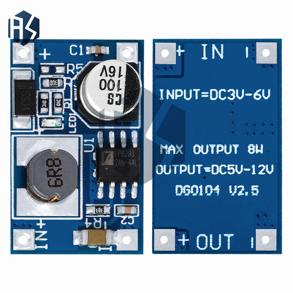 محول تصعيد وحدة امدادات الطاقة دفعة وحدة 3.7 فولت بطارية ليثيوم شاحن يو اس بي مجلس 8 واط USB المدخلات DC-DC 3 فولت-6 فولت إلى 12 فولت 3A