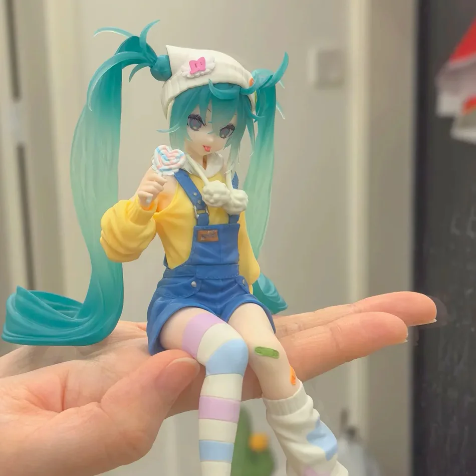 Figura de Anime nuevo Hatsune Miku, adornos de personajes, pijamas con Orejas de conejo Kawaii, decoración de escritorio de piruleta, juguete para adultos, regalo de cumpleaños para niños
