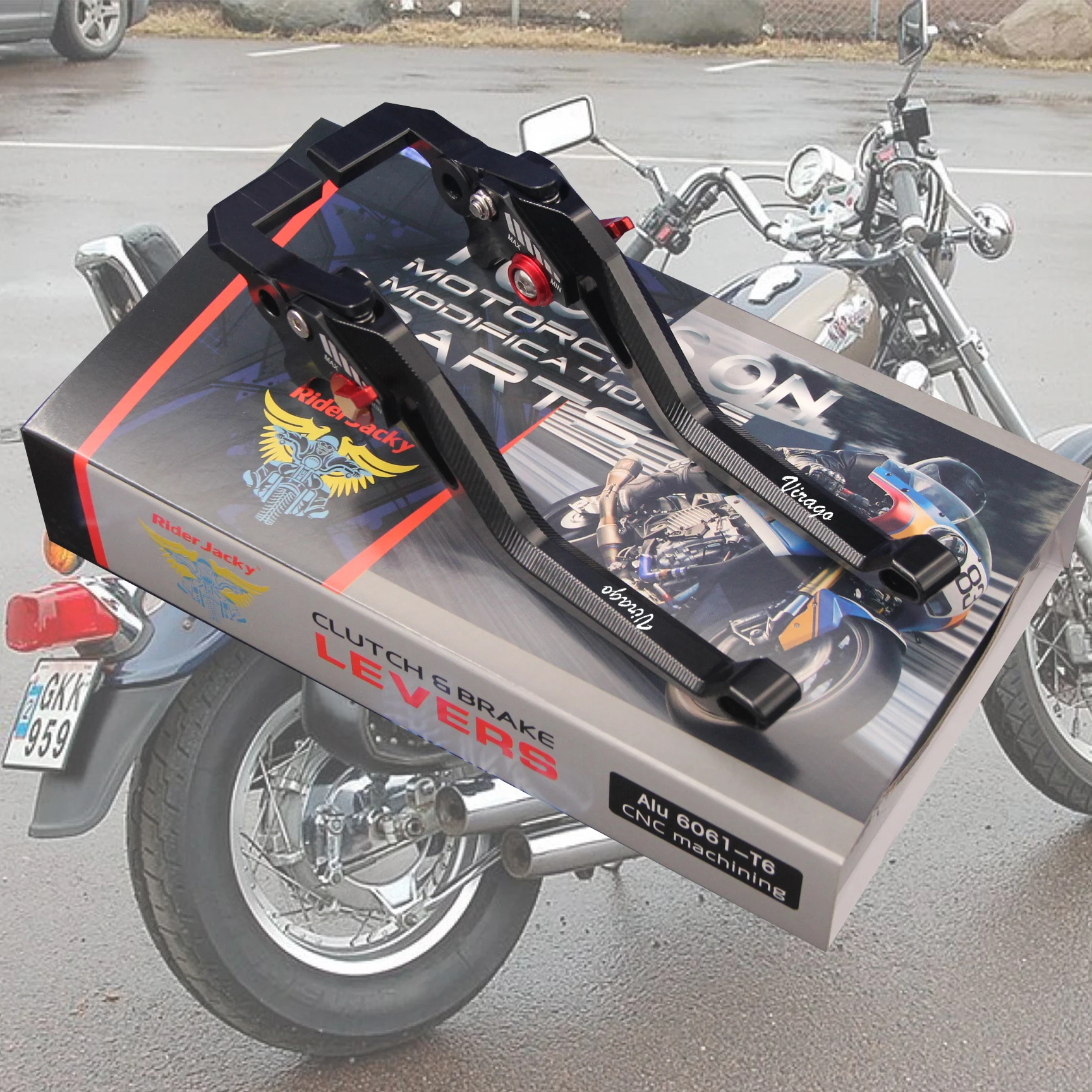 

Для Yamaha Virago 1100 1986-1998 (1992 1993 1994 1995 1996 1997 Регулируемые длинные рычаги тормозной муфты мотоцикла с 3D ромбом