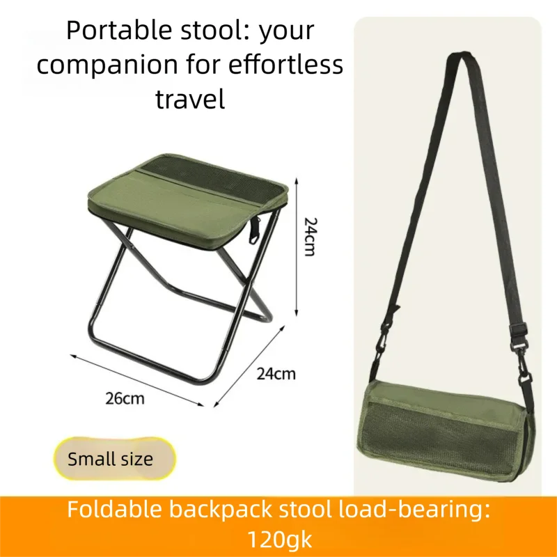 

Portable Foldable Outdoor Stool - Multi-Functional Pencil Case/Handbag/Crossbody Bag for Camping