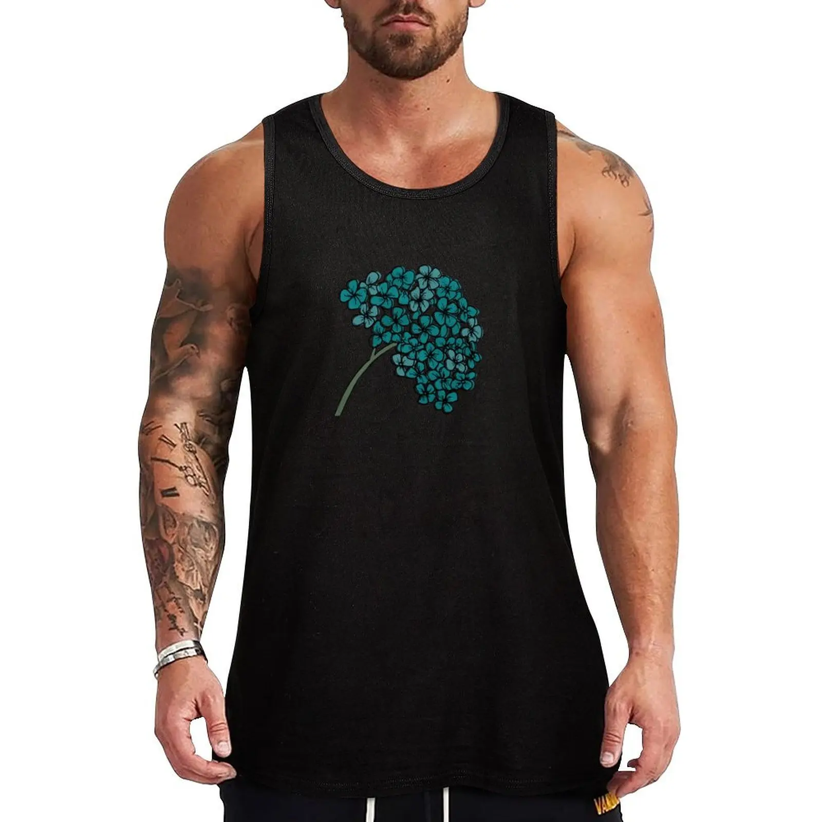 

Hydrangea Tank Top summer clothes for men Men's summer t-shirt Men's sleeveless gym shirts mens designer clothes