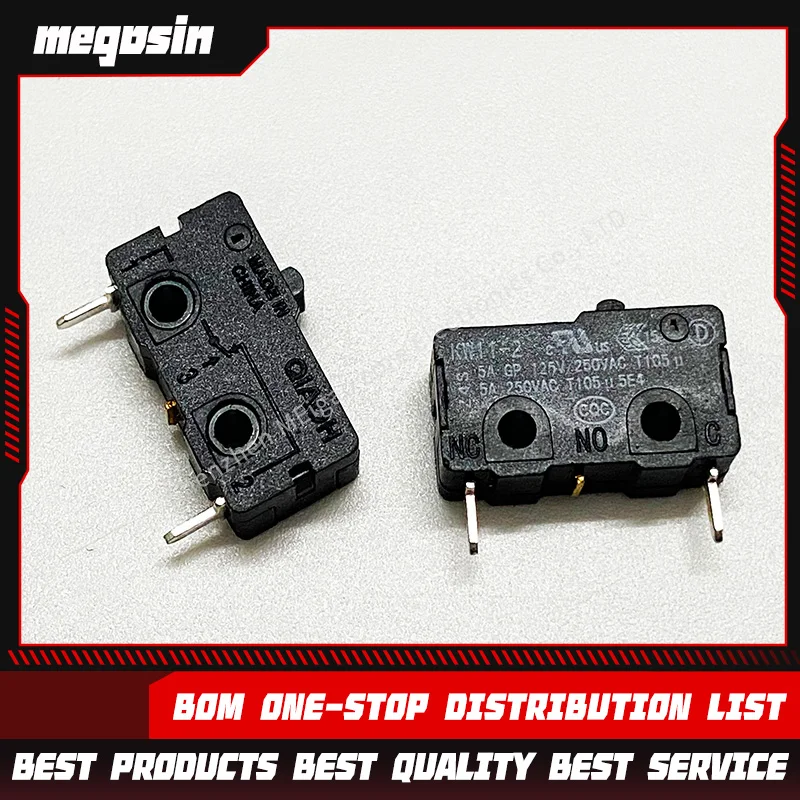 5PCS/LOT KW11-2 microswitch 2 pin normally closed 5A travel limit detection reset pointed-foot button
