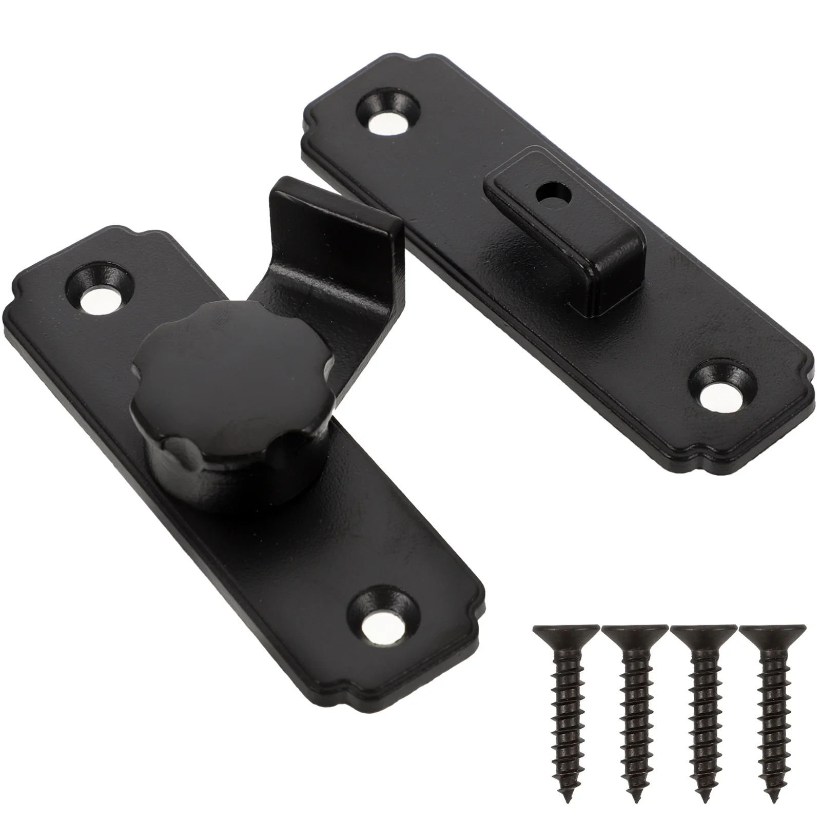 Kunci Pengunci Pintu Gudang Baja Tahan Karat 90 Derajat Kunci Gerbang Geser untuk Kamar Mandi Taman Pengaman Gerbang untuk Pagar Kayu