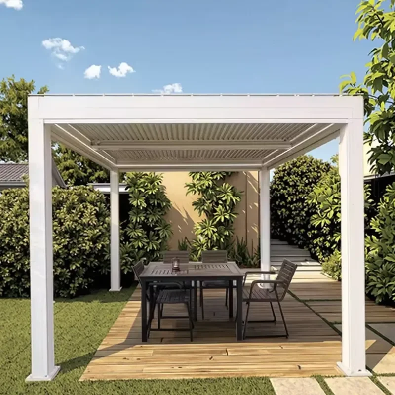 Motorised Pergola for Amas Pergola Aluminum Waterproof Outdoor Patio Roof Garden Furniture Bioclimatic Innovation